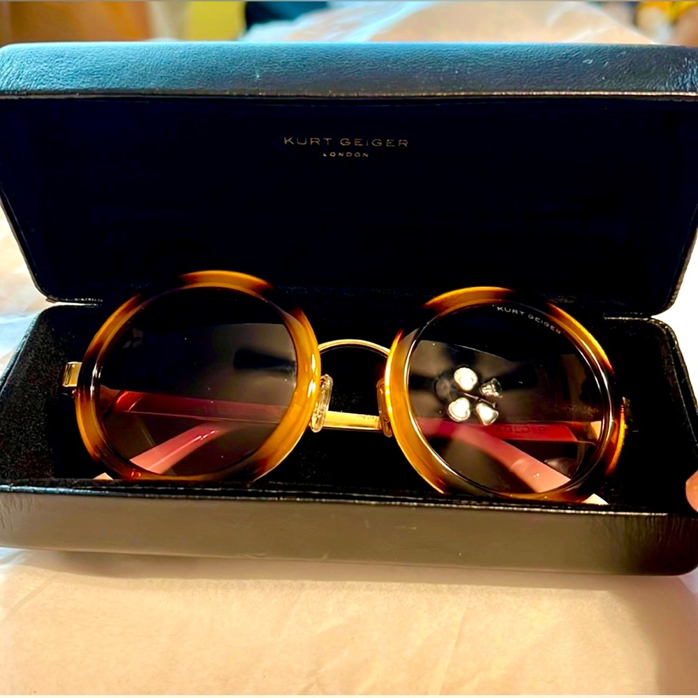 *RARE/NWOT* Kurt Geiger London ‘Jane’ Tortoiseshell Small Round Frame Sunglasses